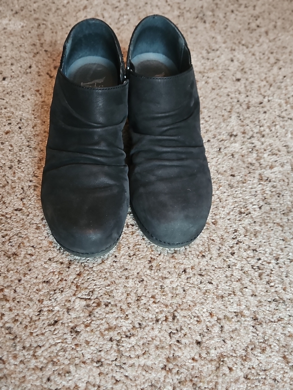 Dansko Black Suede Ankle Booties